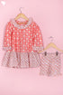Cotton Top & Shorts Set In Floral Block Print